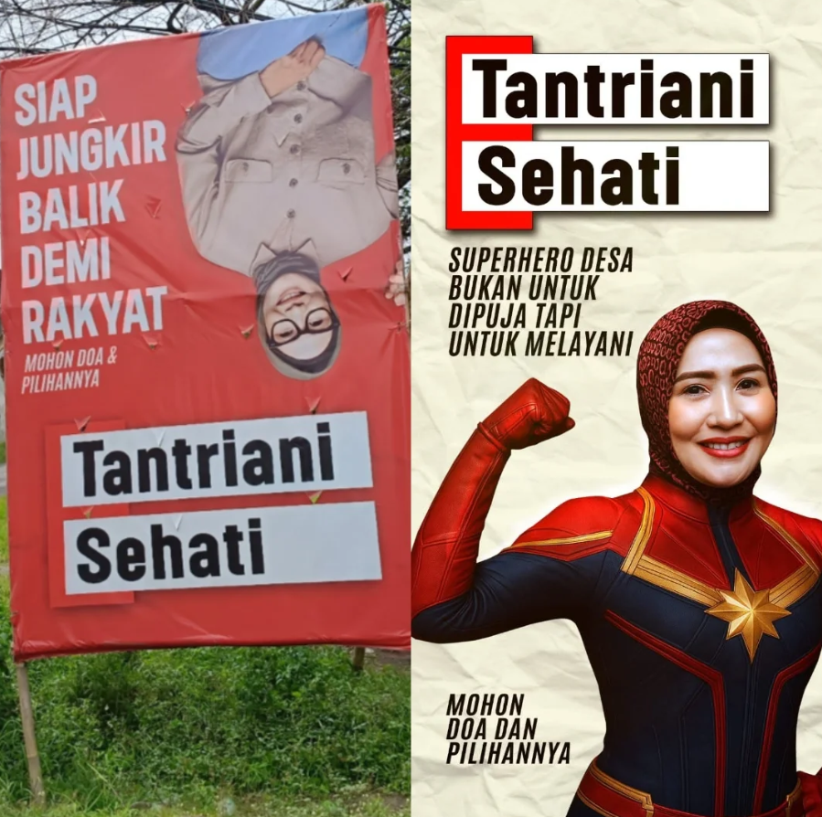 Baliho Kreatif Tantriani Warnai Pilwu Desa Sukajati 2025