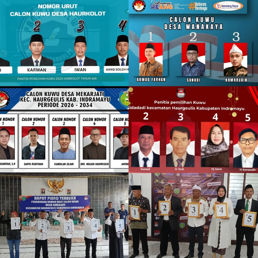 Pengundian Nomor Urut Pilwu Haurgeulis 2025 Berlangsung Kondusif