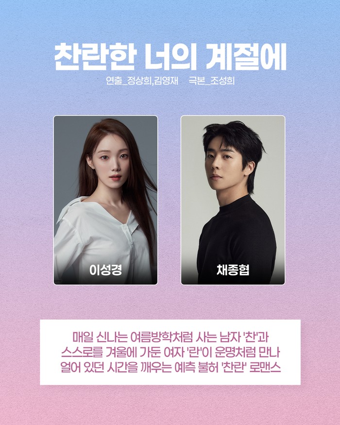 Potret line-up pemeran drama 'In Your Brilliant Season'./ Foto: instagram.com/mbcdrama_now