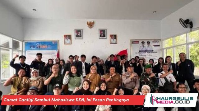 Camat Cantigi Sambut Mahasiswa KKN, Ini Pesan Pentingnya