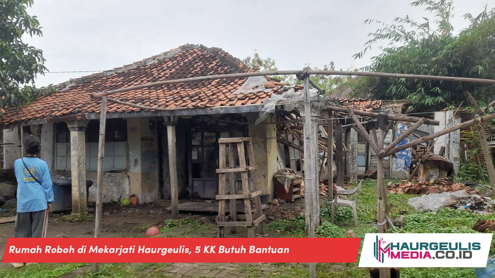 Rumah Roboh di Mekarjati Haurgeulis, 5 KK Butuh Bantuan