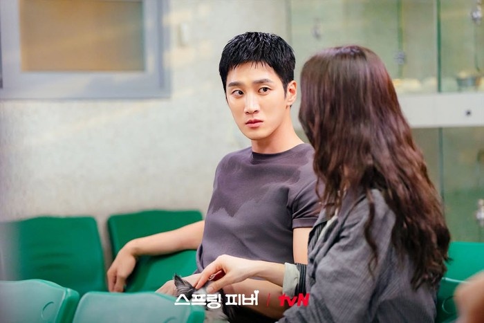 Ahn Bo Hyun & Lee Joo Bin sebagai Seon Jae Gyu & Yoon Bom di drama Spring Fever/foto: instagram.com/tvn_drama