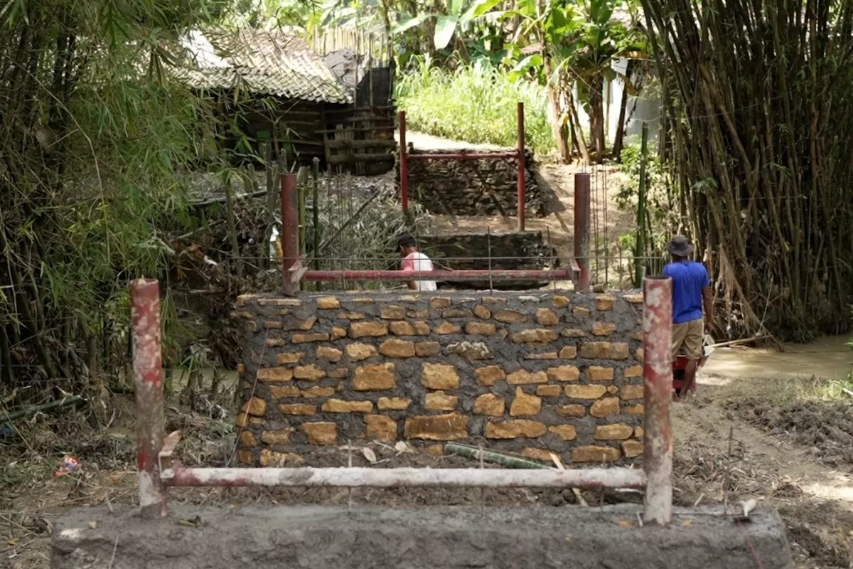 Jembatan Beton Gantikan Bambu di Pilangrejo Boyolali