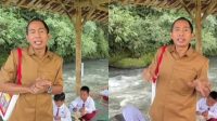 Pak Ribut Guru Viral: Mengajar di Luar Kelas Dekat Sungai