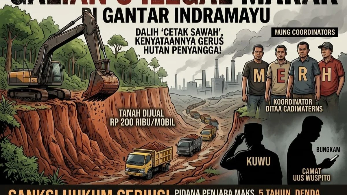 Galian C Ilegal Marak di Gantar Indramayu Akibat Pembangunan Kawasan Industri