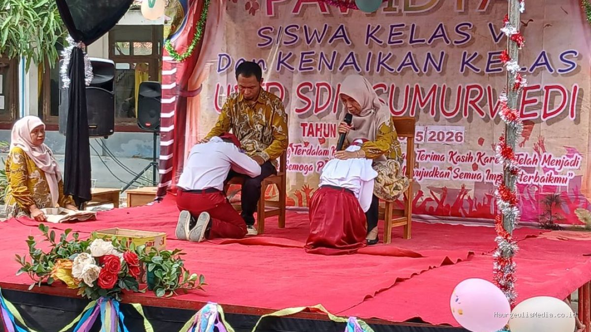 Haru Biru di Haurgeulis: SDN Sumurwedi Lepaskan Generasi Emas dengan Pesan Dari Lubuk Hati