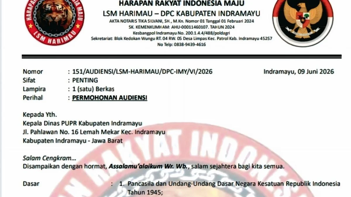 LSM Harimau Tanya Spesifikasi Proyek Cor Beton DPUPR Indramayu Tak Sesuai RAB