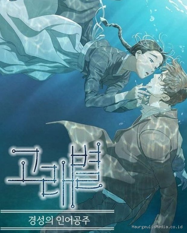 Poster webtoon 'Whale Star The Gyeongseong Mermaid' yang mengadaptasi ulang kisah dongeng klasik 'The Little Mermaid'.