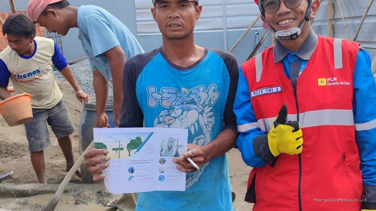 PLN UP3 Indramayu: Sosialisasi K3 Bahaya Listrik Dekat Konstruksi