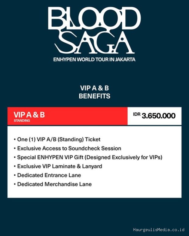 Benefit konser ENHYPEN di Jakarta/ Foto: instagram.com/pkentertainment.id