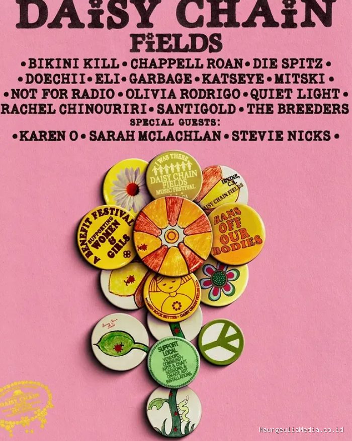 Festival Musik Daisy Chain Fields yang diinisiasi Olivia Rodrigo. Lineup seluruhnya diisi penampil perempuan.