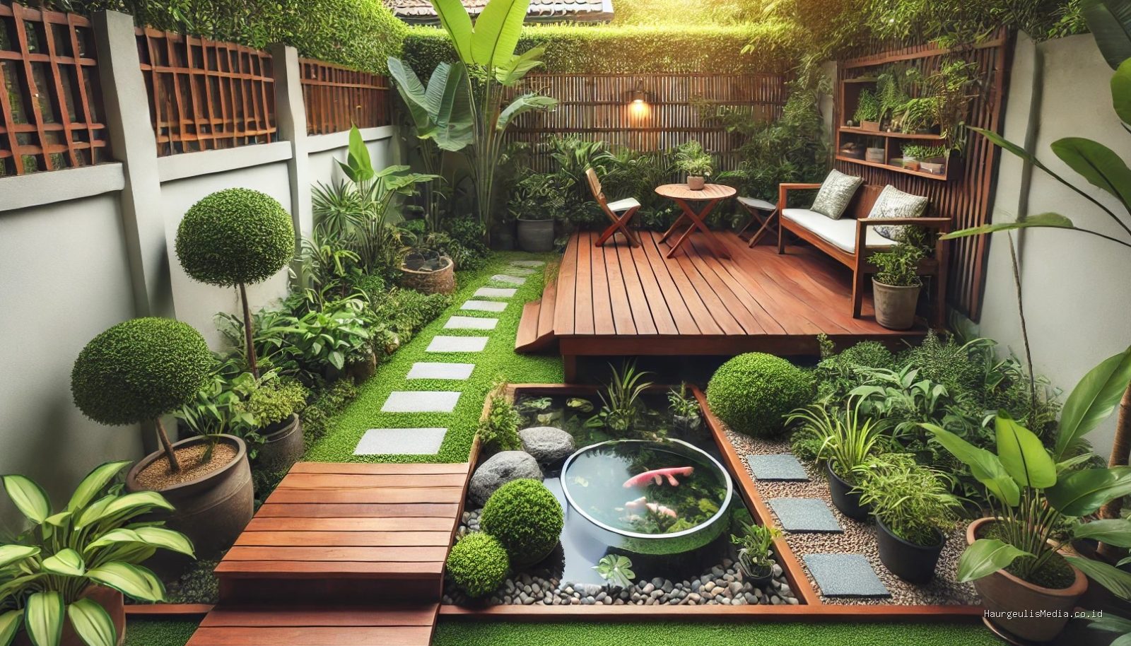 10 Ide Desain Taman Belakang Rumah untuk Area Bersantai Nyaman