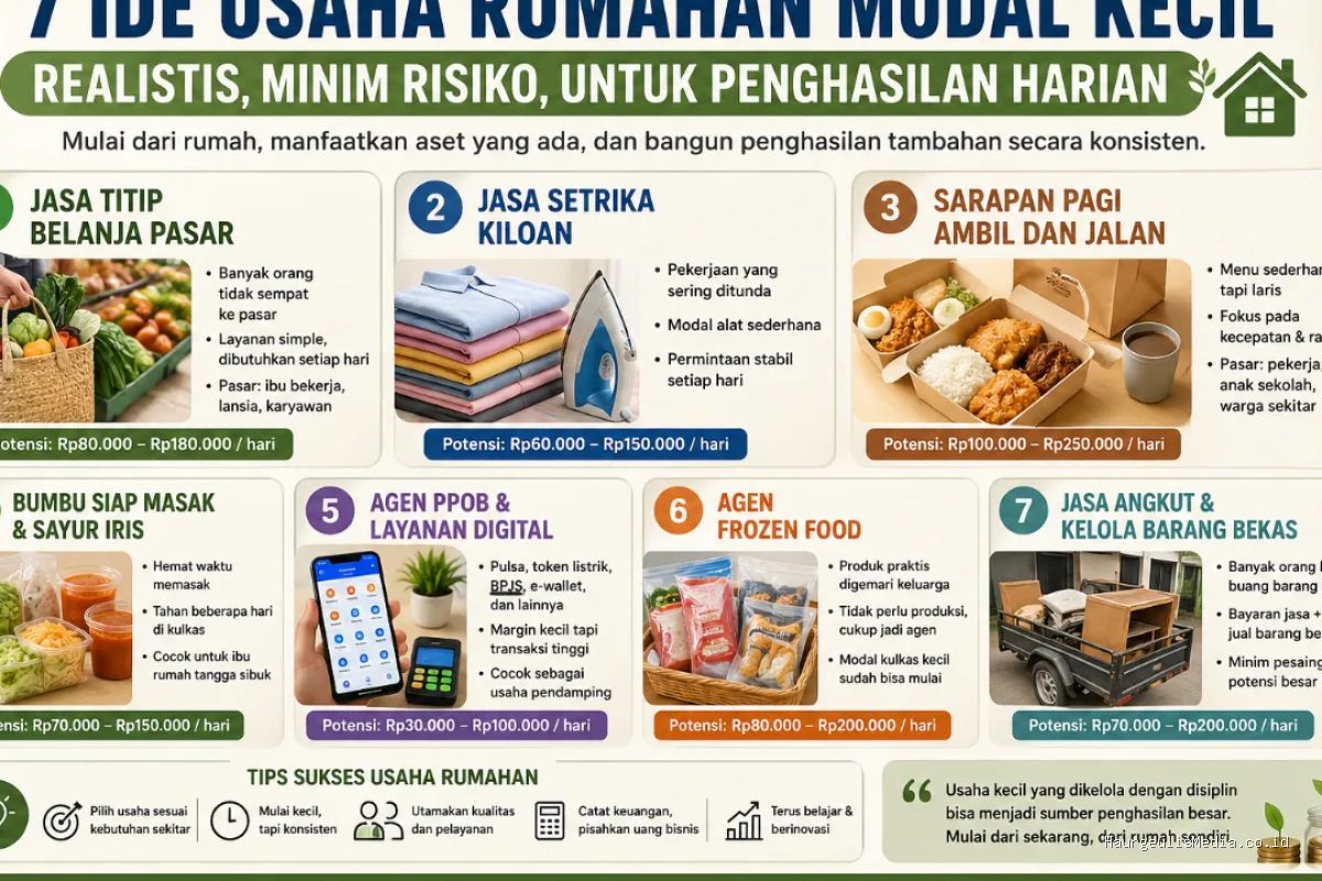 10 Ide Usaha Rumahan Modal Kecil yang Menguntungkan untuk Pemula