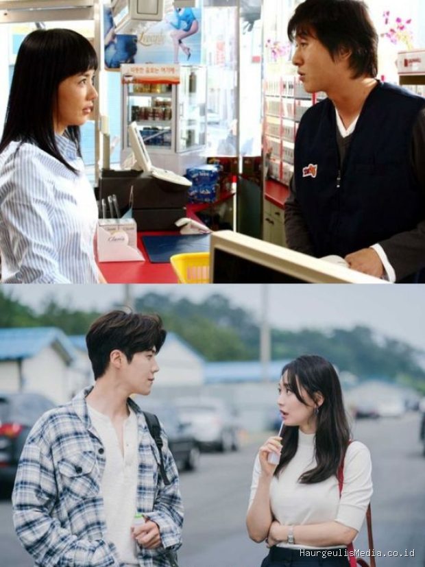 Potret adegan awal pertemuan kedua protagonis utama dalam film 'Mr. Hong'dan drama 'Hometown Cha Cha Cha'.