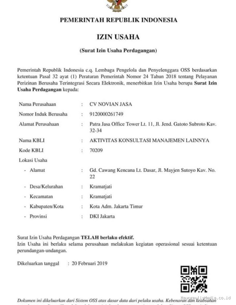Beda Fungsi SKU dari Desa dengan NIB Terbitan Kementerian Investasi