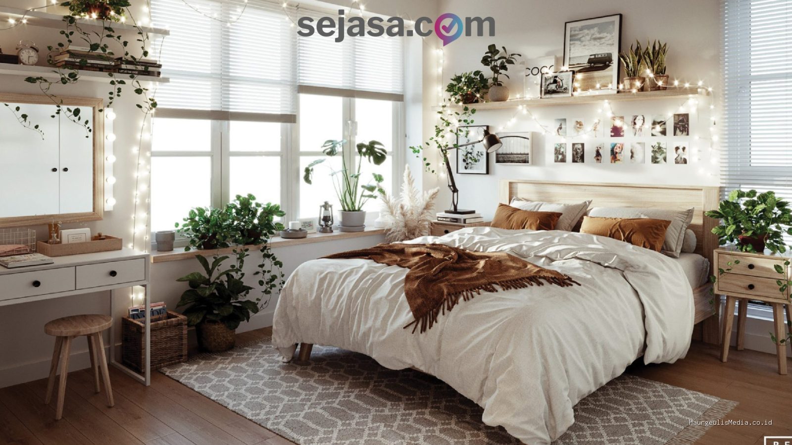 Inspirasi Kamar Tidur Estetik dengan Pencahayaan Hangat yang Nyaman