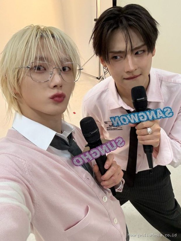 Sungho BOYNEXTDOOR dan Sangwon ALD1 resmi menjadi MC terbaru Music Core pada (5/9).